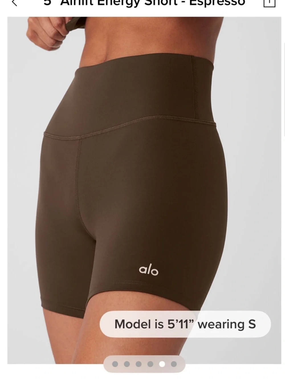 ALO Yoga Women’s High-Rise Bike Shorts — Espresso Brown
